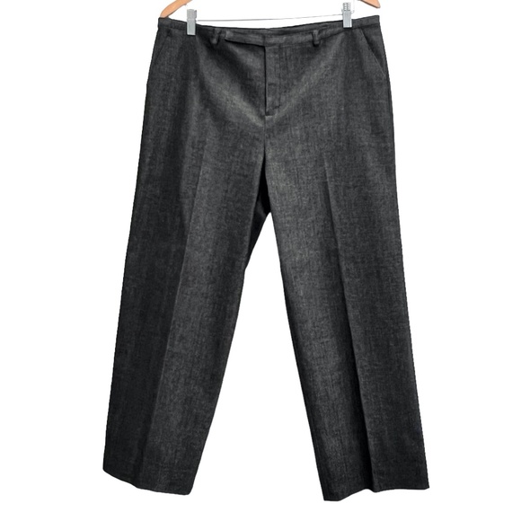 ELLEN TRACY COMPANY BLACK DENIM HIGH RISE WIDE LEG STRETCHY DENIM TROUSERS - Picture 13 of 16